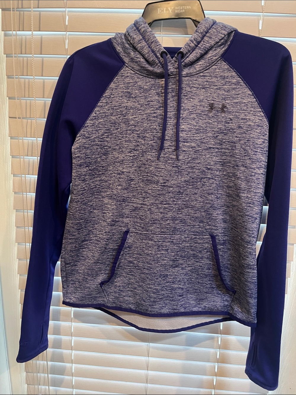 Under Armour Heathered Lavender and Deep Purple Hooded Pullover